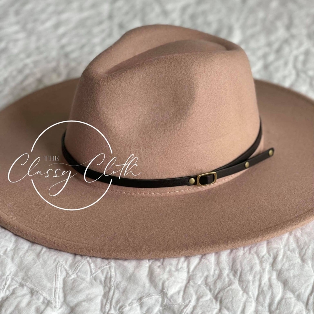 Wool Blend Wide Brim Hat
